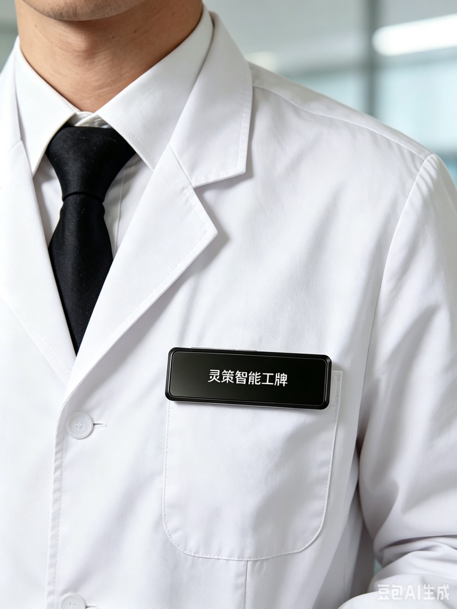医生佩戴灵策智能工牌